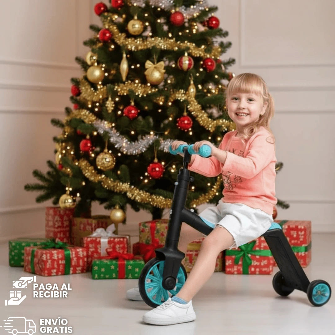 Patineta Evolutiva 3 en 1 para Niños | Triciclo, Bici y Patineta