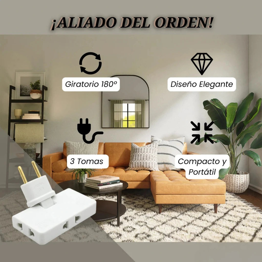 Enchufe Plano Multipuerto – Conecta Todo sin Desorden