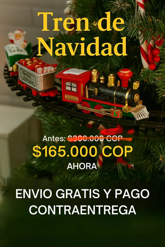 Tren Navideño con Humo, Sonido y Luces